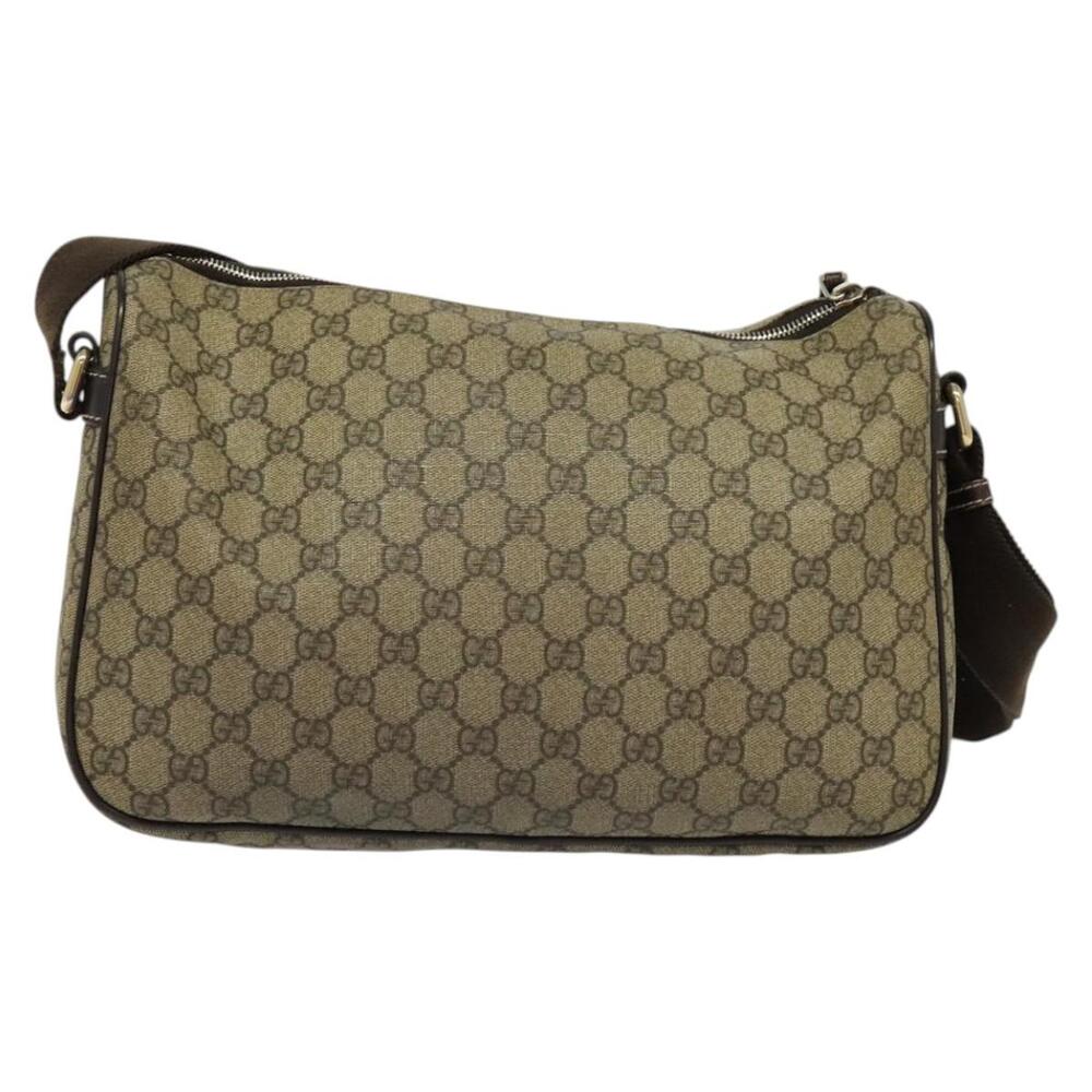 GUCCI GG Supreme Shoulder Bag Pvc Beige Gold - Picture 3 of 16